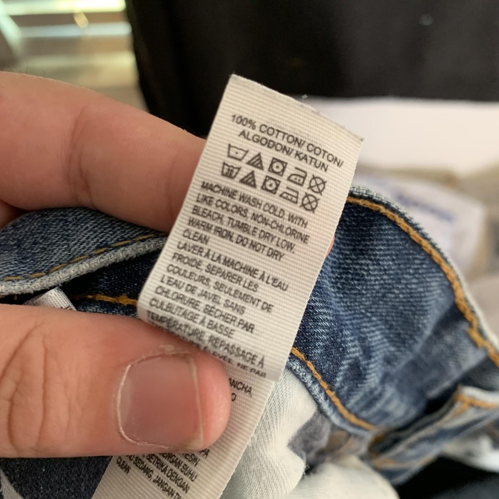 Lucky Brand Jeans Mens 34x30 Light Blue 221 Original Straight Distressed‎ Denim - Picture 11 of 15
